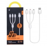 Obrzok produktu Nabjec kabel PLUS 3v1,  2x Micro USB + 1x iPhone Lightning,  dlka 1m,  2A,  rychl nab