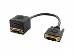 Obrzok produktu 4World Adaptr DVI-D 24+1M - DVI-D 24+1F + HDMI F