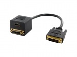 Obrzok produktu 4World Adaptr DVI-D 24+1M - DVI-D 24+1F + HDMI F