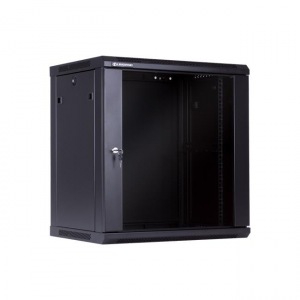 Obrzok Linkbasic rack wall-mounting cabinet 19   15U 600x450mm black (glass front door) - WCB15-645-BAA-C