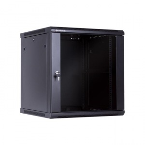 Obrzok Linkbasic rack wall-mounting cabinet 19   15U 600x600mm black (glass front door) - WCB15-66-BAA-C