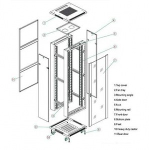Obrzok Linkbasic rack cabinet 19   27U 600x1000mm black (perforated steel front door) - NCB27-610-IFA-C-STD