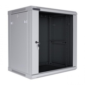 Obrzok Linkbasic rack wall-mounting cabinet 19   15U 600x600mm grey (glass front door) - WCB15-66-BAB-C