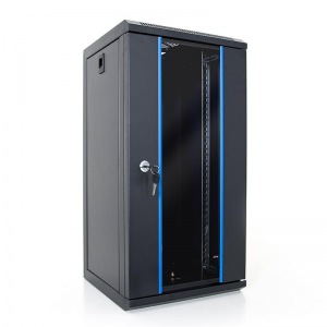 Obrzok START.LAN rack wall-mount cabinet 10   12U 312x300mm black (glass front door) - STLWMC10C-12U-GSB