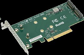 Obrzok Supermicro AOC-SLG3-2M2 PCIe Add-On Card for up to two NVMe SSDs - AOC-SLG3-2M2