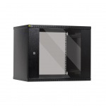 Obrzok produktu Netrack zvesn rack 19   9U / 400mm,  sklenen dvere,  farba grafit