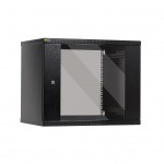 Obrzok produktu Netrack zvesn rack 19   9U / 400mm,  sklenen dvere,  farba grafit