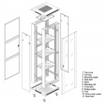 Obrzok produktu Linkbasic stojace skrine 19   27U 600x1000mm - ed (presklen dvere)