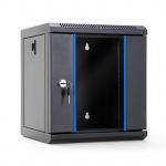 Obrzok produktu START.LAN rack wall-mount cabinet 10   6U 312x300mm black (glass front door)