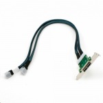 Obrzok produktu Supermicro dual Internal mini SAS to external miniSAS cables with bracket