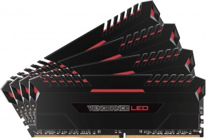 Obrzok Corsair Vengeance LED 4x8GB DDR4 2666MHz C16 - erven LED - CMU32GX4M4A2666C16R