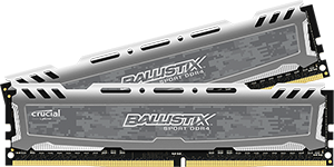 Obrzok 8GB kit DDR4 - 2400 MHz Crucial Ballistix Sport Grey CL16 SR x8 DIMM - BLS2C4G4D240FSB