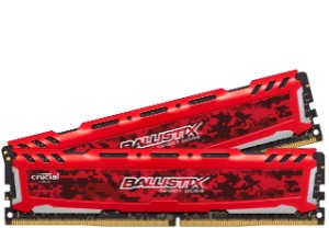 Obrzok kit 32GB DDR4-2400MHz Crucial Ballistix Sport LT Red CL16 SRx8 uDIMM kit 2x16GB - BLS2C16G4D240FSE