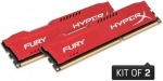 Obrzok produktu Kingston HyperX Fury Red, 1600Mhz, 2x4GB, DDR3 ram, auto-pretaktovanie