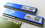 Patriot, 1600Mhz, 2x4GB, DDR3 ram | rýchly Patriot 8GB pamäťový kit vo verzii s modrým chladením Obrázok produktu Patriot, 1600Mhz, 2x4GB, DDR3 ram