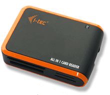 Obrzok i-tec USB 2.0 All-in-One Memory Card Reader - BLACK  - USBALL3-B