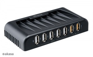 Obrzok AKASA AK-HB-12BK 7-portov extern USB 2.0 HUB - AK-HB-12BK