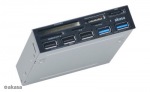 Obrzok produktu AKASA AK-ICR-16 USB 2.0,   eSATA and multiple USB port panel,  5v1