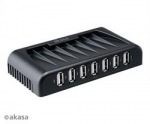 Obrzok produktu AKASA AK-HB-09BK 7-portov extern USB HUB,  ierny Connect 7+