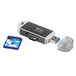 Obrzok produktu i-tec USB 3.0 DUAL Card Reader for micro  /  full size SD / SDHC / SDXC - Grey