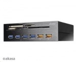 Obrzok produktu AKASA AK-HC-07BK InterConnect EX, 5x USB 3.0 taka, 4x USB 3.0 HUB, Smart