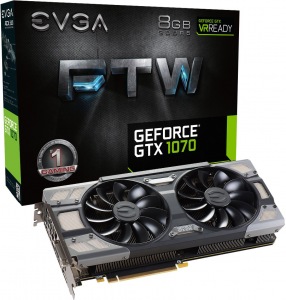 Obrzok EVGA GeForce GTX 1070 FTW GAMING ACX 3.0 - 08G-P4-6276-KR