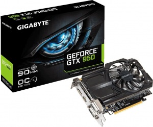 Obrzok GIGABYTE GTX950 2GB (128) aktiv 2xD H DP D5 - GV-N950OC-2GD