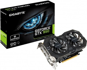 Obrzok GIGABYTE GTX950 2GB (128) aktiv 2xD H DP D5 OC - GV-N950WF2OC-2GD