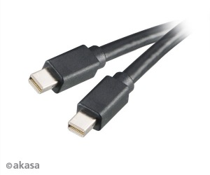 Obrzok AKASA - kabel miniDP na miniDP - 2 m - AK-CBDP03-20BK