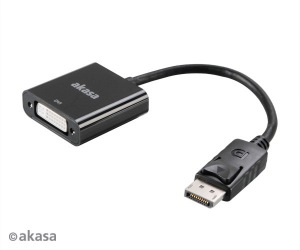 Obrzok AKASA - adaptr DP na DVI - 20 cm - AK-CBDP05-20BK