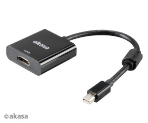 Obrzok AKASA - adaptr miniDP na HDMI aktivn - 20 cm - AK-CBDP09-20BK
