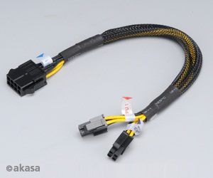 Obrzok Redukce z 8pin (M) na 8pin (2x4pin) - 30 cm - AK-CB8-8-EXT