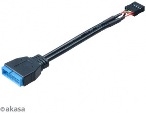 Obrzok AKASA - USB 3.0 na USB 2.0 adaptr - AK-CBUB19-10BK