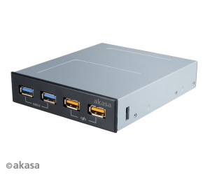 Obrzok AKASA USB nabjec panel 2x USB 3.0  - AK-ICR-25