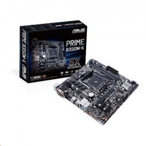 Obrzok ASUS PRIME B350M-K soc.AM4 B350 DDR4 mATX PCIe USB3 GL iG D-Sub DVI  - 90MB0UH0-M0EAY0