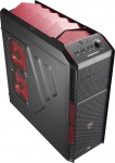 AeroCool XPredator X1 Devil Red Edition, čierno-červená | USB 3.0 porty vo vrchnej časti pre rýchle kopírovanie údajov na externý hdd Obrázok produktu AeroCool XPredator X1 Devil Red Edition, čierno-červená