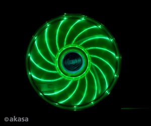 Obrzok pdavn ventiltor Akasa Vegas LED 12 cm zelen - AK-FN091-GN