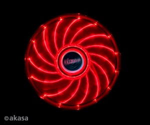 Obrzok pdavn ventiltor Akasa Vegas LED 12 cm erven - AK-FN091-RD
