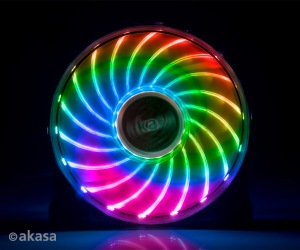 Obrzok pdavn ventiltor Akasa Vegas X7 LED 12 cm RGB - AK-FN093