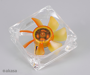 Obrzok ventiltor Akasa - 8 cm - Amber - ultra tich - AK-182-L2B