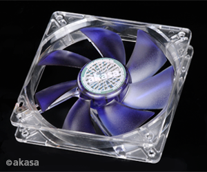 Obrzok ventiltor Akasa - 12 cm - Emperor modr - tich - AK-191BL