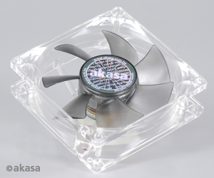 Obrzok ventiltor Akasa - 8 cm - Smokey - tich - AK-190SM