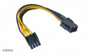 Obrzok AKASA - PCIex 6-pin na ATX12V 8-pin adaptr - AK-CB051