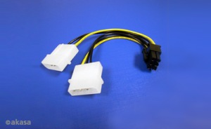 Obrzok AKASA - 4-pin Molex na 6-pin ATX PCIex adaptr - AK-CB4-6