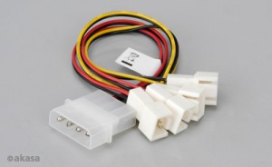 Obrzok Akasa - 4-pin CPU Molex na 4 x 3-pin fan - AK-CB001