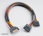 Obrzok produktu SATA napjec rozdvojka 15pin Sata(M) na 2xSata(F)