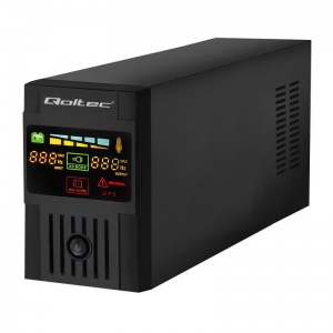 Obrzok Qoltec Nepreruiten zdroj napjania MONOLITH 800VA | 480W LCD USB - 