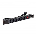 Obrzok produktu Linkbasic power bar 1U for 19   rack cabinets - 6 outlets