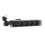 Obrzok produktu Start.Lan power bar 1U for 10   rack cabinets - 4 outlets  16A