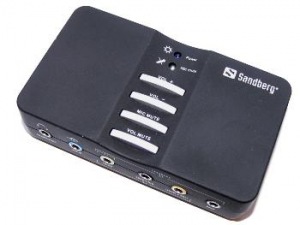 Obrzok Sandberg USB extern zvukov karta Sound Box 7.1 - 133-58
